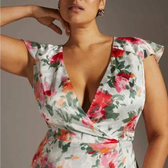 Hutch Backless Floral Dress in Pink and Green - Picture 2 of 3